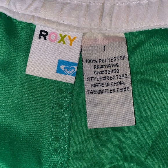 Roxy brown & green Bundle! 2 shorts 1 shirt polka dot bag womens sz 7 - Picture 5 of 16
